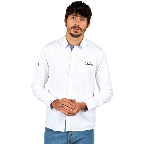 Textil Homem Camisas mangas comprida Oxbow Chemise CAVIRO Branco