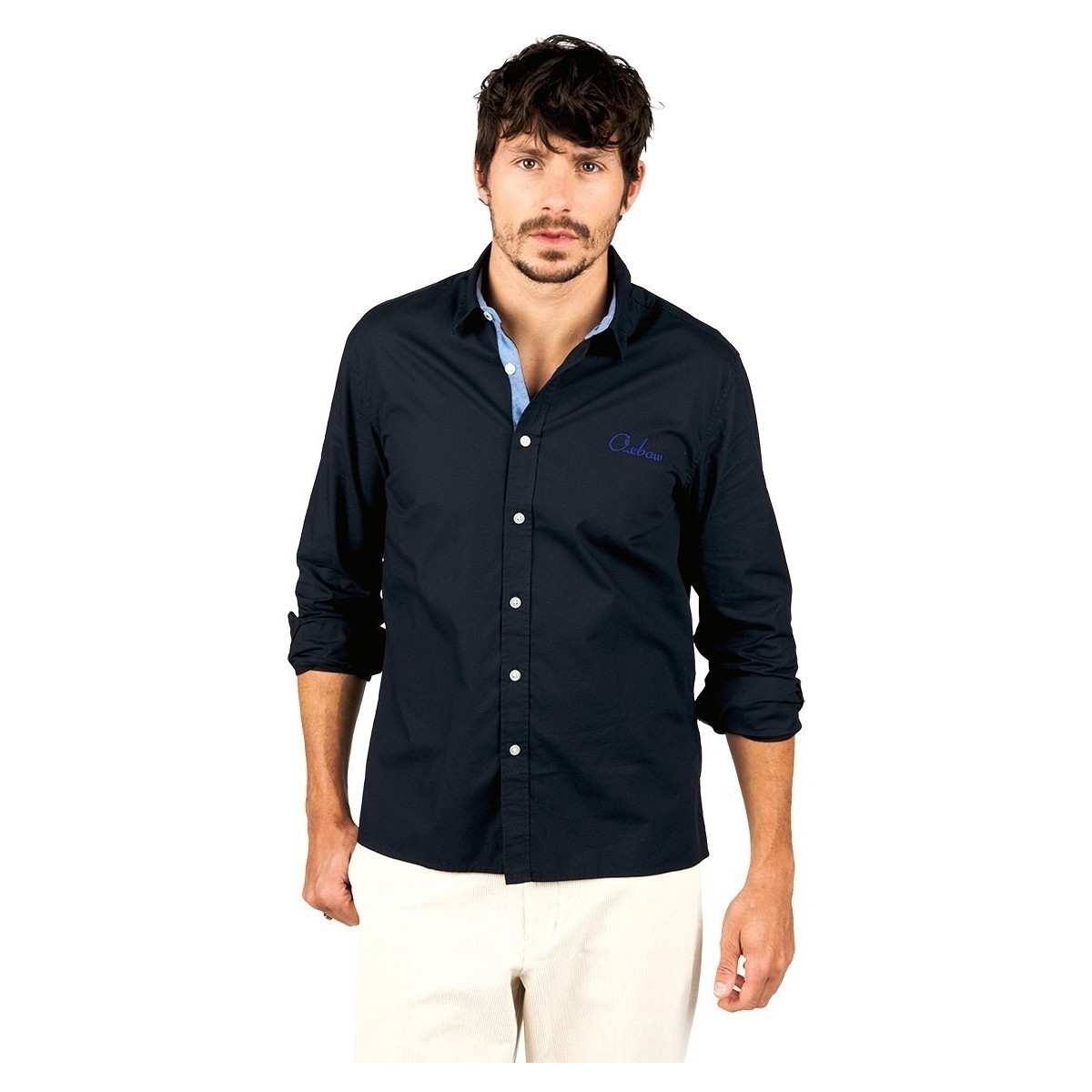 Textil Homem Camisas mangas comprida Oxbow Chemise CAVIRO Azul