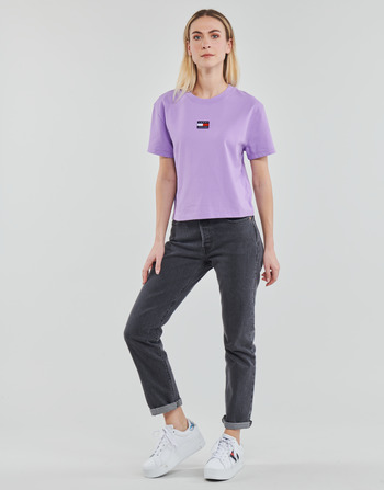 Tommy Jeans TJW TOMMY CENTER BADGE TEE Lilás