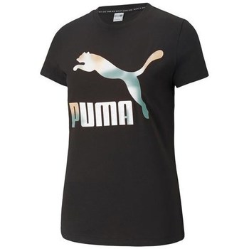 Textil Mulher T-Shirt mangas curtas Puma Classics Logo Tee Preto