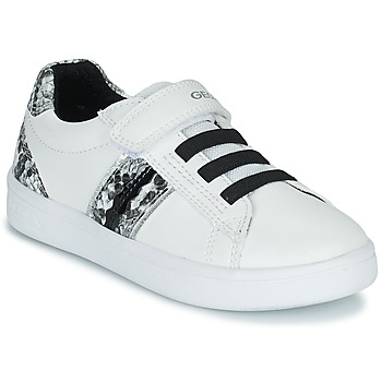 Sapatos Rapariga Sapatilhas Geox J DJROCK GIRL B Branco / Preto