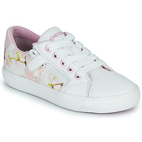 Sapatos Rapariga Sapatilhas Geox J GISLI GIRL B Rosa / Branco