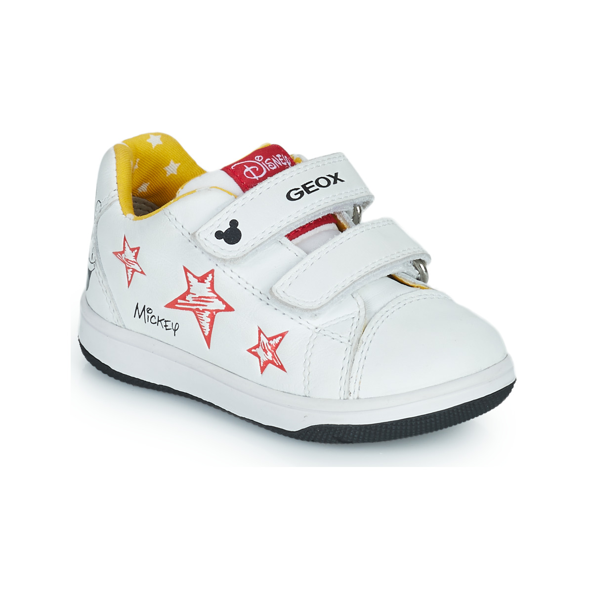 Sapatos Criança Sapatilhas Geox B NEW FLICK BOY Branco / Vermelho