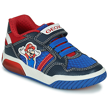 Sapatos Rapaz Sapatilhas Geox J INEK BOY Azul / Vermelho