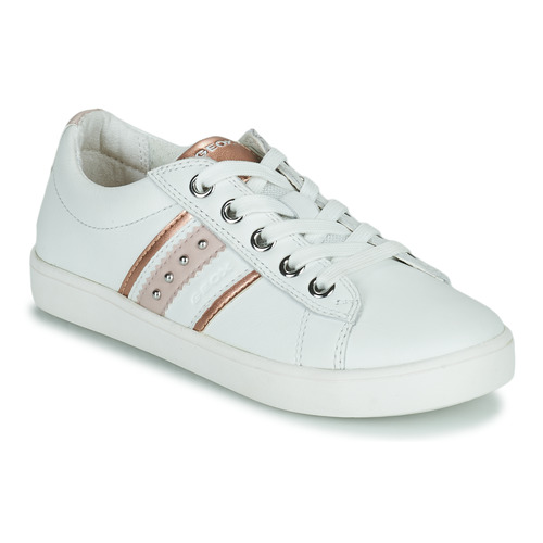 Sapatos Rapariga Sapatilhas Geox J KATHE GIRL Branco / Rosa