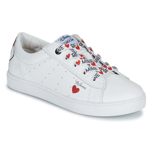 Sapatos Rapariga Sapatilhas Geox J KATHE GIRL Branco / Vermelho
