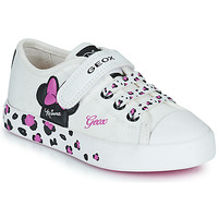 Sapatos Rapariga Sapatilhas Geox JR CIAK GIRL Branco / Rosa