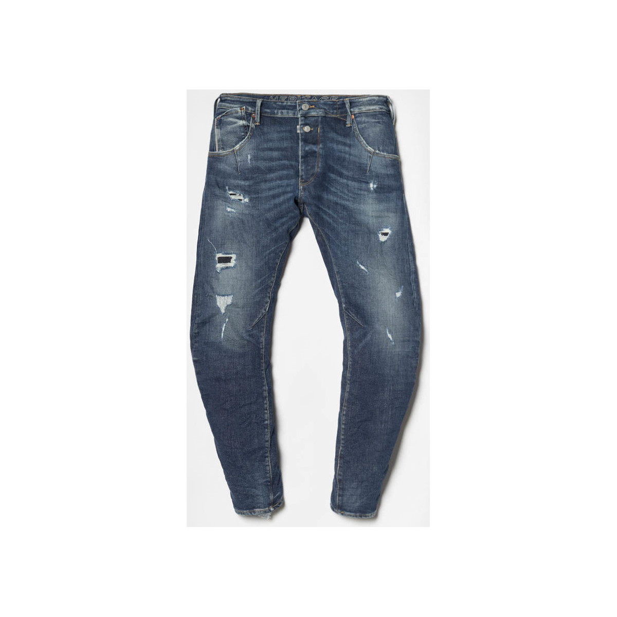 Textil Homem Calças de ganga Le Temps des Cerises Jeans fitted tapered 900/3G, comprimento 34 Azul