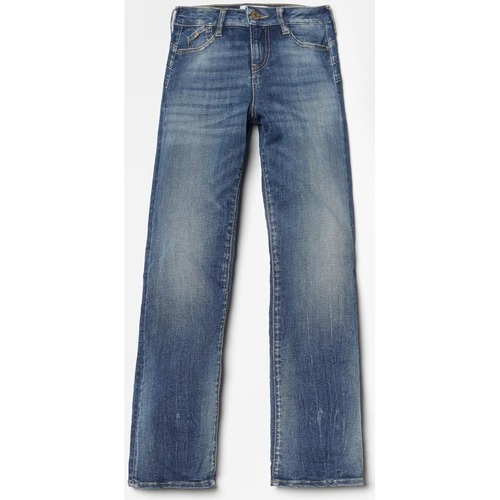 Textil Rapariga Calças de ganga Polos mangas curtaises Jeans  pulp slim cintura alta, comprimento 34 Azul