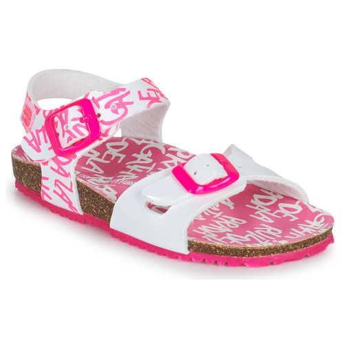 Sapatos Rapariga Sandálias prada wool slim-fit top Bio Branco / Rosa