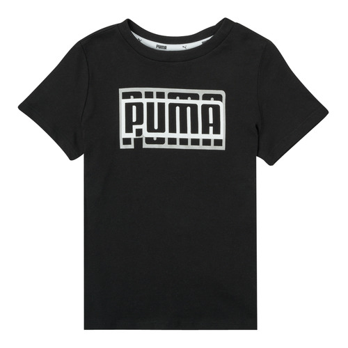 Textil Rapariga Puma Summer Court Graphic Κοντομάνικο Μπλουζάκι Puma ALPHA TEE Preto