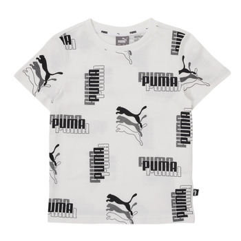 Textil Rapaz T-Shirt mangas curtas Puma PUMA POWER AOP TEE Branco
