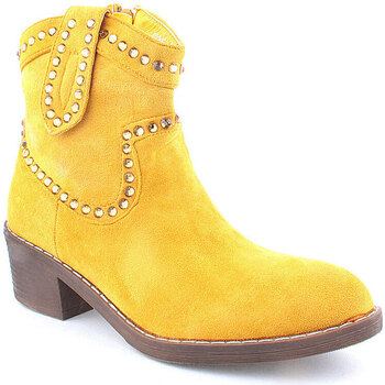 Sapatos Mulher Botins Voga A Ankle boots Texana Amarelo