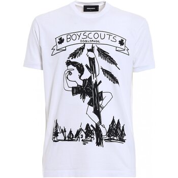 Textil Homem T-Shirt mangas curtas Dsquared S74GD0377 Branco