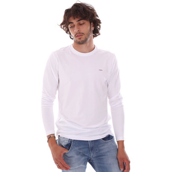 Textil Homem T-shirt mangas compridas Key Up 2E96B 0001 Branco