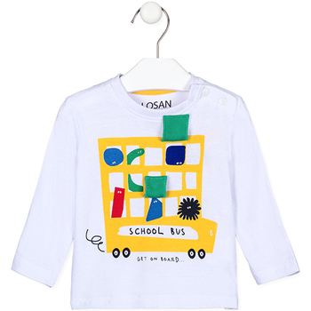 Textil Criança T-shirt mangas compridas Losan 127-1005AL Branco