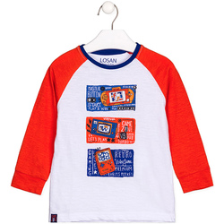 Textil Criança T-shirt mangas compridas Losan 125-1015AL Branco