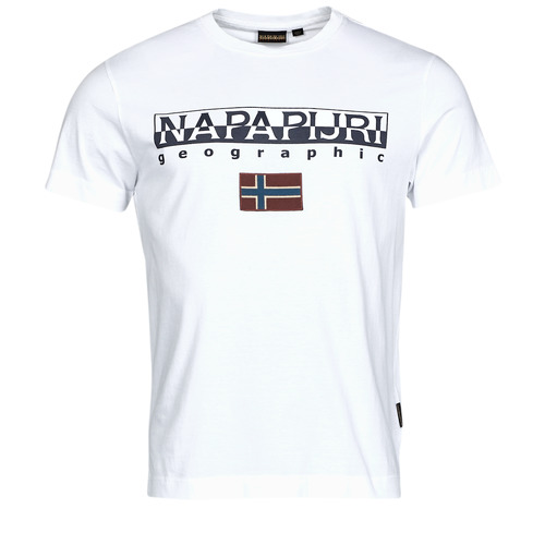 Textil Homem T-Shirt polo mangas curtas Napapijri AYAS Branco