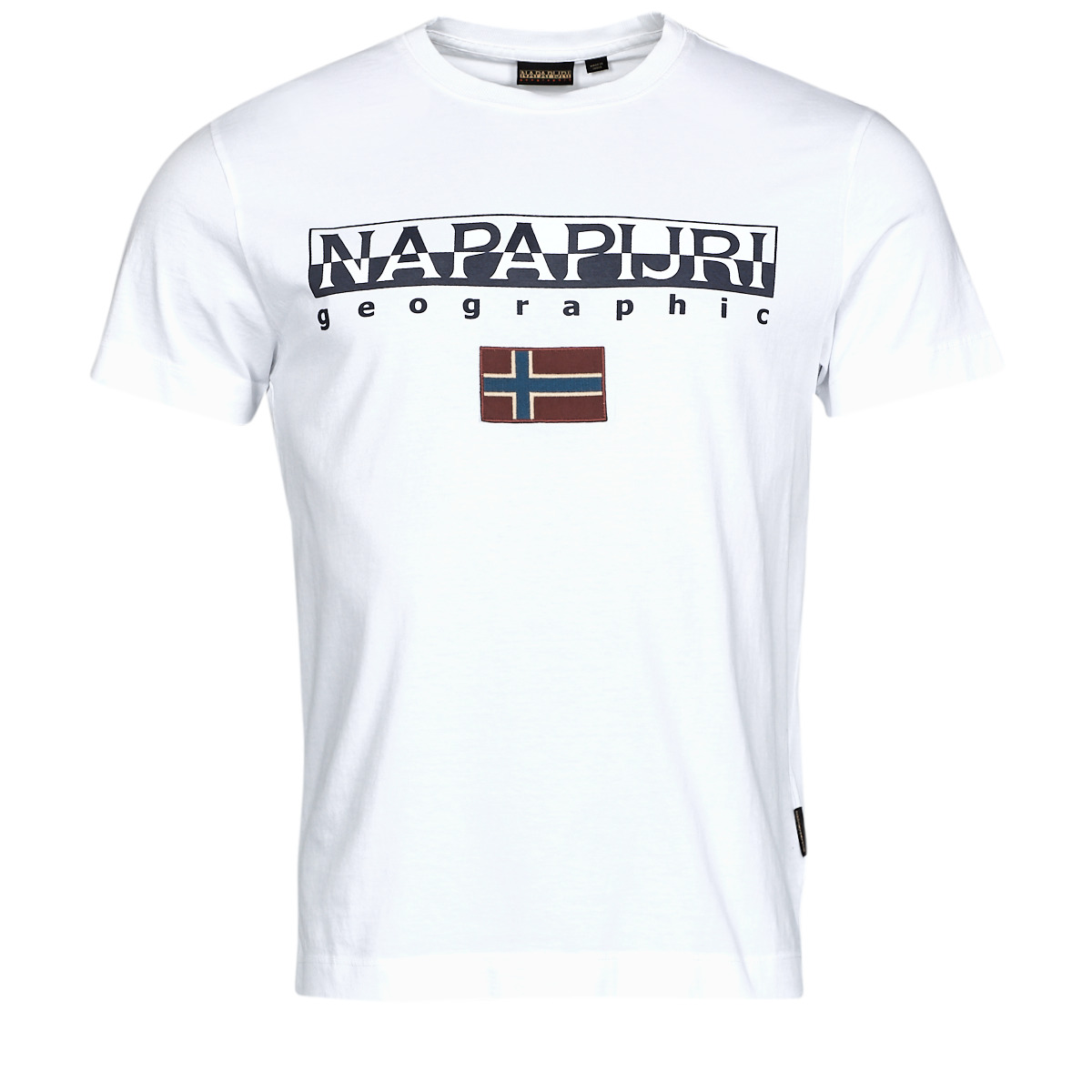 Textil Homem T-Shirt Busy mangas curtas Napapijri AYAS Branco
