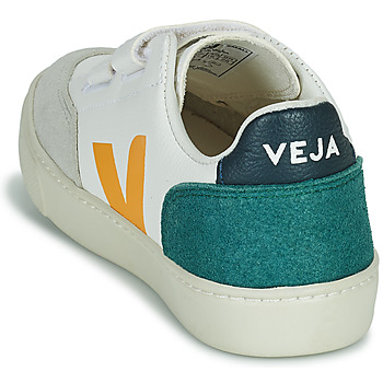 Veja Small V-12 Velcro Branco / Amarelo / Verde