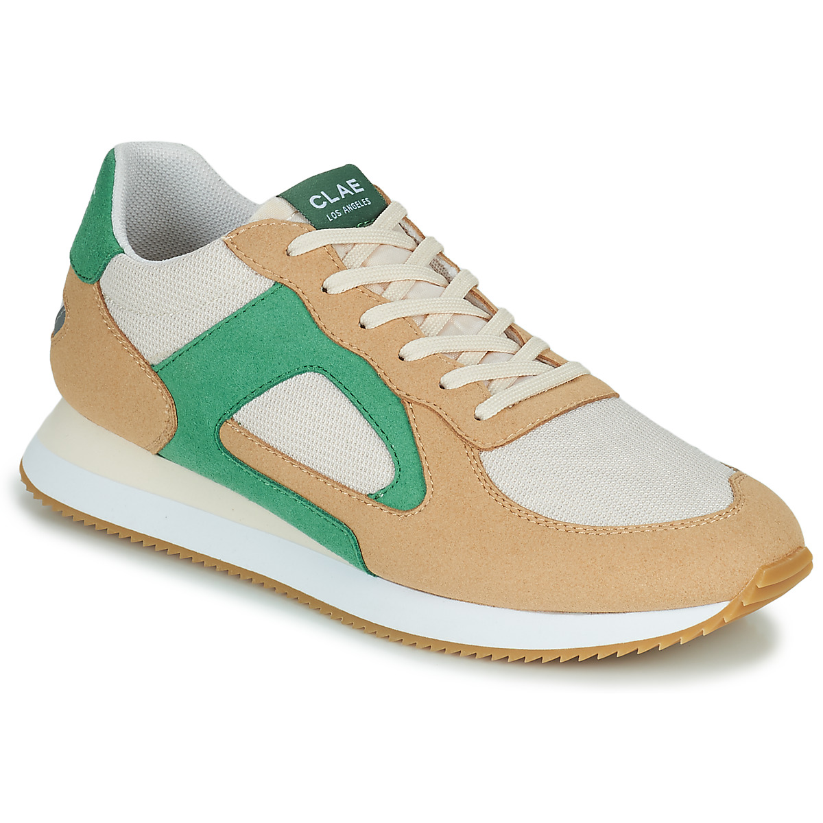 Sapatos Sapatilhas Clae EDSON Branco / Verde / Bege