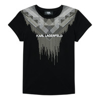 Textil Rapariga T-Shirt mangas curtas Karl Lagerfeld UAS Preto