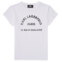 Textil Rapariga T-Shirt mangas curtas Karl Lagerfeld UNIFOMISE Branco