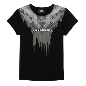 Textil Rapariga T-Shirt mangas curtas Karl Lagerfeld UNITEDE Preto