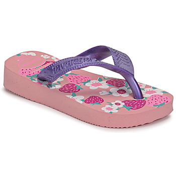 Sapatos Rapariga Chinelos Havaianas KIDS FLORES Rosa / Violeta