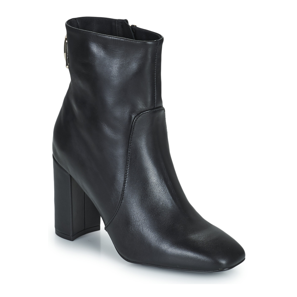 Sapatos Mulher Tommy Hilfiger colour block padded coat Th Hardware High Heel Bootie Preto
