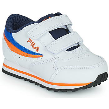 Sapatos Rapaz Sapatilhas Fila ORBIT VELCRO tdl Branco / Azul / Laranja