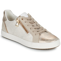 Sapatos Mulher Sapatilhas Geox D BLOMIEE Ouro / Bege