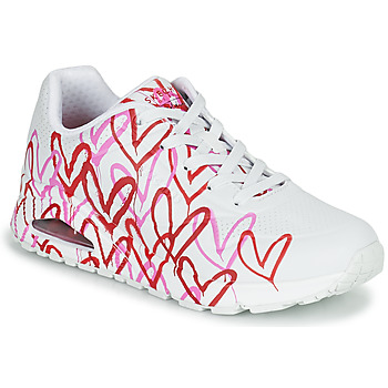 Sapatos Mulher Sapatilhas Skechers UNO Branco / Vermelho