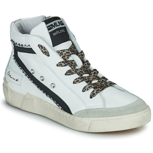 Sapatos Mulher Sapatilhas de cano-alto Meline NKC320 Branco / Preto / Bege / marinho