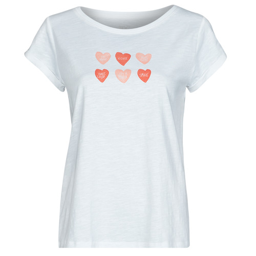 Textil Mulher T-Shirt mangas curtas Esprit BCI Valentine S Branco