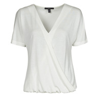 Textil Mulher T-Shirt mangas curtas Esprit CLT wrap tshirt Branco