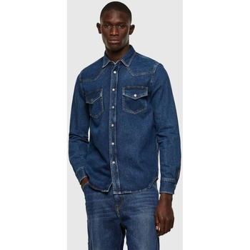Textil Homem Camisas mangas comprida Diesel A02160 0DBBH - D-EAST-P1-01 Azul