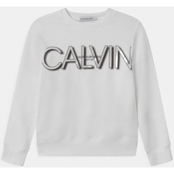 Textil Rapariga Sweats Calvin k50k505660 Klein Jeans IG0IG01006 LOGO SWEATSHIRT-YAF BRIGHT WHITE Branco