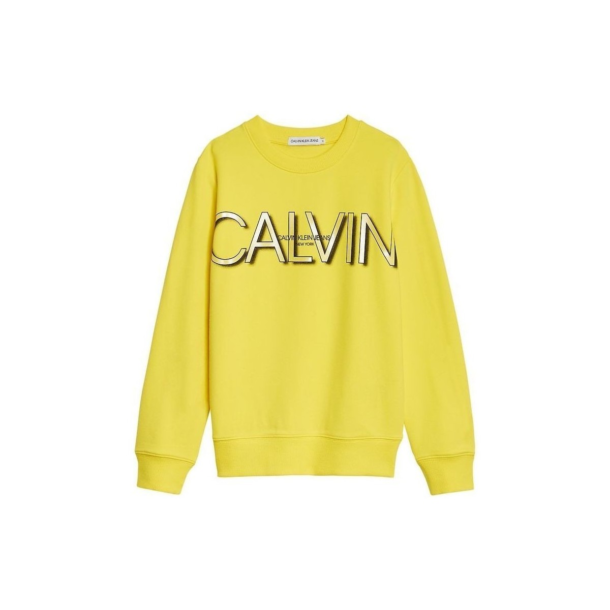 Textil Rapariga Sweats Calvin Klein Jeans IG0IG01006 LOGO SWEATSHIRT-ZHM BRIGHT SUNSHINE Amarelo