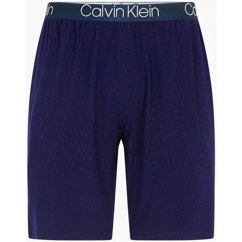 Textil Homem Shorts / Bermudas Calvin Klein WAIST JEANS 000NM1660E SLEEP SHORT-UZZ ANIMAL BAYOU BLUE Azul
