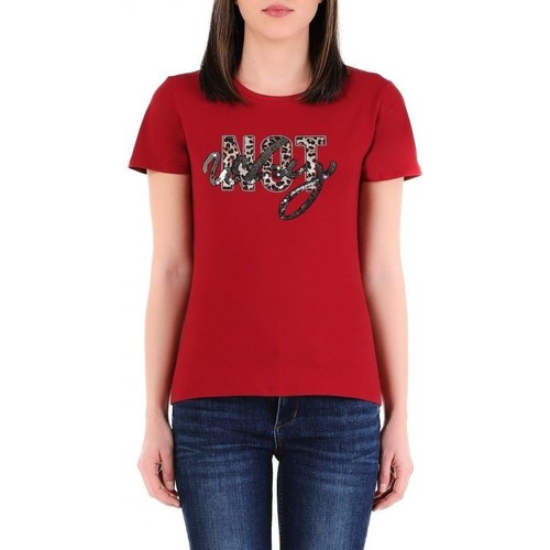 Textil Mulher T-shirts Cropped e Pólos Liu Jo WF1259 J5003-S9105 Vermelho