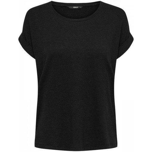 Textil Mulher T-shirts e Pólos Only 15106662 MONSTER-BLACK Preto