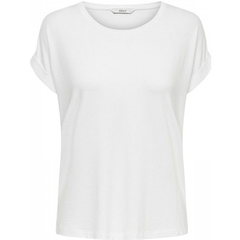 Textil Mulher T-shirts e Pólos Only 15106662 MONSTER-WHITE Branco