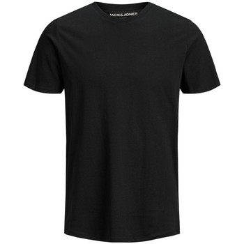 Textil Rapaz T-shirts e Pólos Jack & Jones 12158433 BASE TEE-BLACK Preto