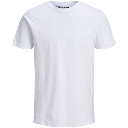 Textil Rapaz T-shirts e Pólos Jack & Jones 12158433 BASE TEE-WHITE Branco
