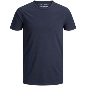 Textil Homem T-shirts e Pólos Jack & Jones 12058529 BASIC TEE-NAVY BLUE Azul