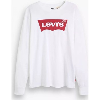 Textil Homem meias e collants para homem Levi's 36015 0010 - LONG SLEEVE TEE-BRIGHT WHITE Branco