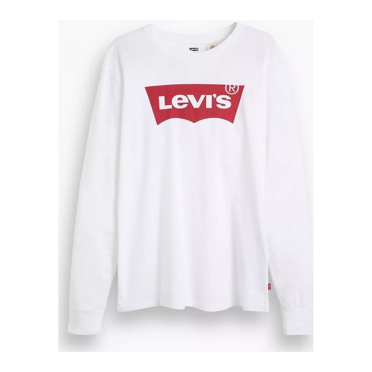 Textil Homem T-shirts e Pólos Levi's 36015 0010 - LONG SLEEVE TEE-BRIGHT WHITE Branco