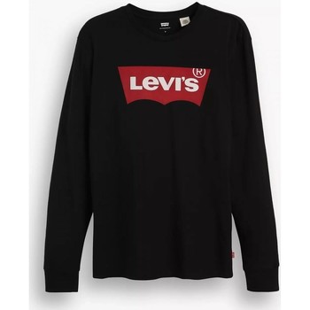 Textil Homem T-shirts Loose e Pólos Levi's 36015 0013 - LONG SLEEVE TEE-BLACK Preto