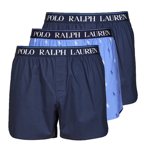 Polo Ralph Lauren WOVEN BOXER X3 Marinho / Marinho / Azul - Entrega  gratuita